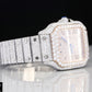 Two Tone Cartier Ice Out Diamond Watch (27CT Approx)
