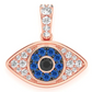 0.50CTW Alternative Diamond Evil Eye Bubbly Pendant  customdiamjewel   
