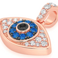 0.50CTW Alternative Diamond Evil Eye Bubbly Pendant  customdiamjewel   