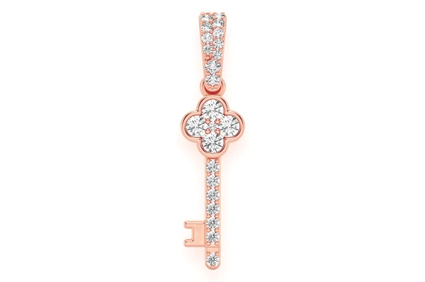 0.25CTW Cluster Key Pendant  customdiamjewel   
