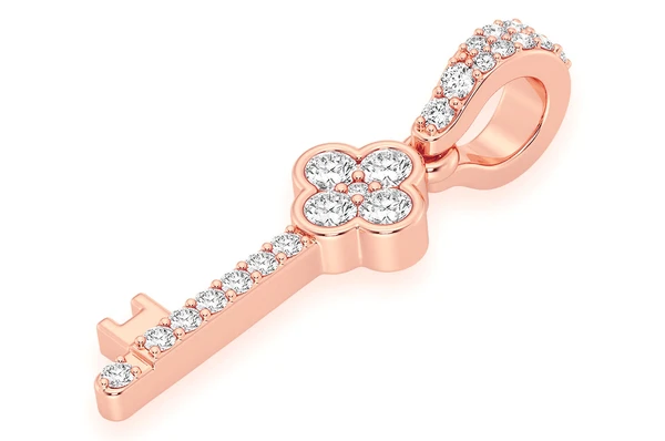 0.25CTW Cluster Key Pendant  customdiamjewel   