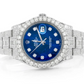 Blue Dial Hip Hop Rolex Diamond Wrist Watch(22.95CTW)  customdiamjewel   