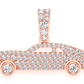 0.60CTW Muscle Car Bezel Wheels Pendant  customdiamjewel   