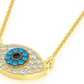 Multi Round Diamonds Iced Out Evil Eye Necklace  customdiamjewel   