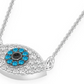 Multi Round Diamonds Iced Out Evil Eye Necklace  customdiamjewel   