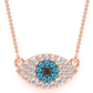 Multi Round Diamonds Iced Out Evil Eye Necklace  customdiamjewel   