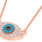 Multi Round Diamonds Iced Out Evil Eye Necklace  customdiamjewel   