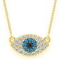 Multi Round Diamonds Iced Out Evil Eye Necklace  customdiamjewel   