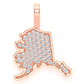 0.20CTW Diamond Alaska State Pendant  customdiamjewel   