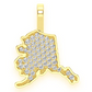 0.20CTW Diamond Alaska State Pendant  customdiamjewel   