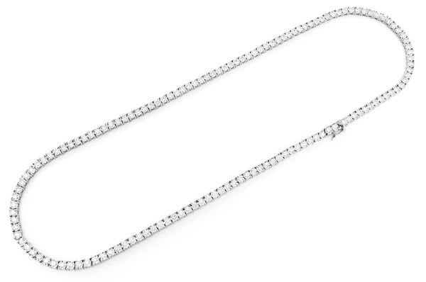 14k Gold Round Diamond Custom Tennis Necklace  customdiamjewel   