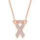 Round Diamond Awareness Ribbon Necklace Support Family  customdiamjewel   