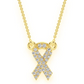 Round Diamond Awareness Ribbon Necklace Support Family  customdiamjewel   