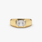 0.40CTW Emerald Cut Lab Grown Diamond Engagement Ring  customdiamjewel   