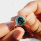 2.0CT Green Portuguese Cut Solitaire Moissanite Ring  customdiamjewel   