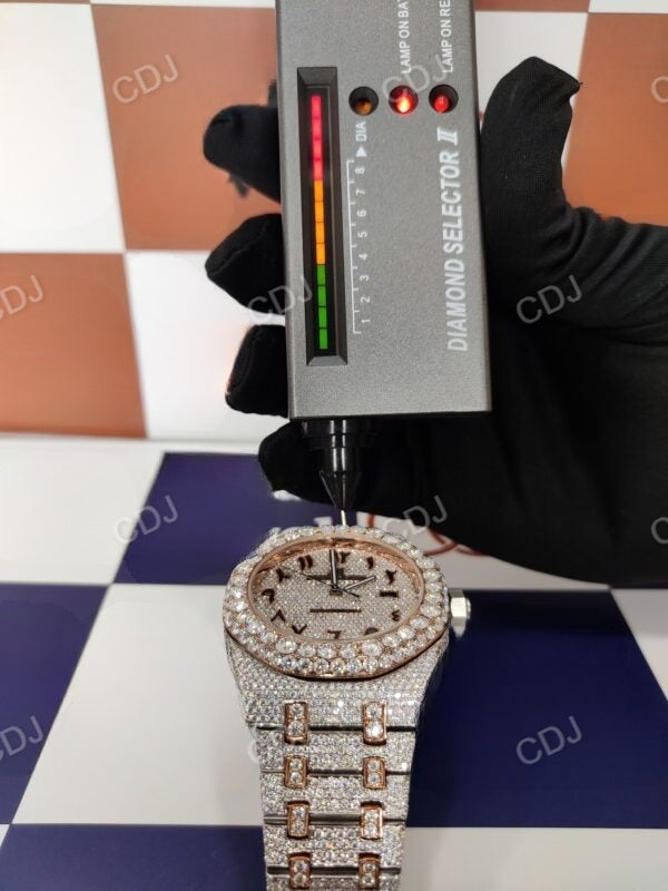 Rose White AP Stainless Steel Watch customdiamjewel