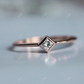 Dainty princess Cut Moissanite Engagement Ring  customdiamjewel 10KT Rose Gold VVS-EF
