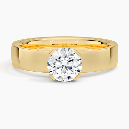 2 CT Round Lab Grown Diamond Solitaire Engagement Ring  customdiamjewel Sterling Silver Yellow Gold VVS-EF