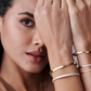 14k Gold Half Eternity Baguette and Round Diamond Bangle Cuff Bracelet  customdiamjewel   