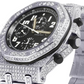 AP Black Dial Ice Out Men's Diamond Watch