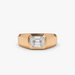 0.40CTW Emerald Cut Lab Grown Diamond Engagement Ring  customdiamjewel 10KT Rose Gold VVS-EF