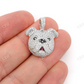 1.66CTW Cluster Diamond Bulldog Pendant  customdiamjewel   