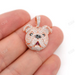1.66CTW Cluster Diamond Bulldog Pendant  customdiamjewel   