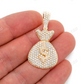 3.33CTW Diamond Money Bag Pendant  customdiamjewel   