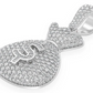 3.33CTW Diamond Money Bag Pendant  customdiamjewel   