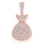 3.33CTW Diamond Money Bag Pendant  customdiamjewel   