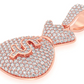 3.33CTW Diamond Money Bag Pendant  customdiamjewel   