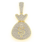 3.33CTW Diamond Money Bag Pendant  customdiamjewel   