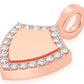 0.20CTW Engraveable Shield Diamond Pendant  customdiamjewel   