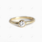 0.28ctw Bezel Set Round Moissanite Engagement Ring  customdiamjewel   