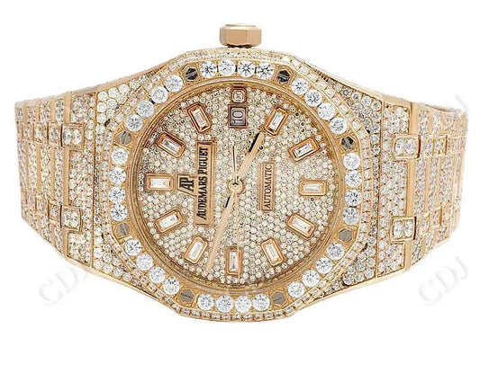 Iced Out Customized Moissanite Men's Wrist Watch customdiamjewel