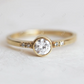 0.28ctw Bezel Set Round Moissanite Engagement Ring  customdiamjewel   