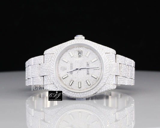 Roelx Oyster Moissanite Custom Hip Hop Watch For Men customdiamjewel