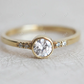 0.28ctw Bezel Set Round Moissanite Engagement Ring  customdiamjewel   