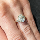 2.0CT Oval Cut Moissanite Vintage Cluster Ring
