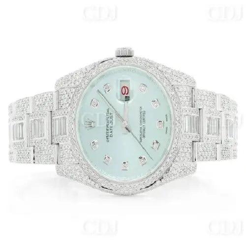 Fully Iced Out Bling Rolex Hip Hop Watch (13.11CTW) customdiamjewel