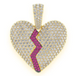 4.00CTW Broken Heart Pendant  customdiamjewel   