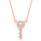 Silver Diamond Iced Out Key Necklace  customdiamjewel   