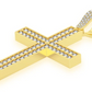 2.75CTW Iced Out Straight Accent Cross Pendant  customdiamjewel   
