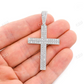 2.75CTW Iced Out Straight Accent Cross Pendant  customdiamjewel   