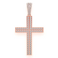 2.75CTW Iced Out Straight Accent Cross Pendant  customdiamjewel   