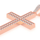 2.75CTW Iced Out Straight Accent Cross Pendant  customdiamjewel   