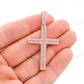2.75CTW Iced Out Straight Accent Cross Pendant  customdiamjewel   