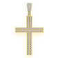 2.75CTW Iced Out Straight Accent Cross Pendant  customdiamjewel   