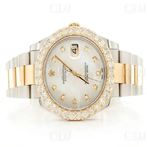 Hip Hop One Row Bezel Rolex Moissanite Watch customdiamjewel