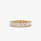 0.75CTW Bezel Setting Emerald Cut Lab Grown Diamond Wedding Band  customdiamjewel 10KT Rose Gold VVS-EF